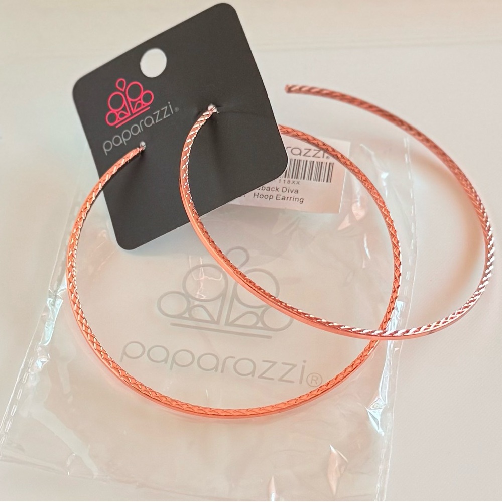 Paparazzi Blush Copper Hoop Earrings